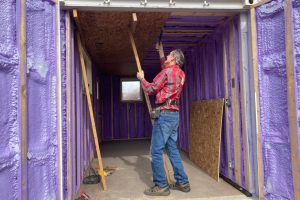 shipping container interior construction